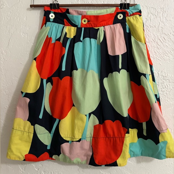Anthropologie Dresses & Skirts - Anthropologie Fei Tulip Floral Skirt – Size 0 – Colorful Retro Print